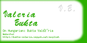 valeria bukta business card